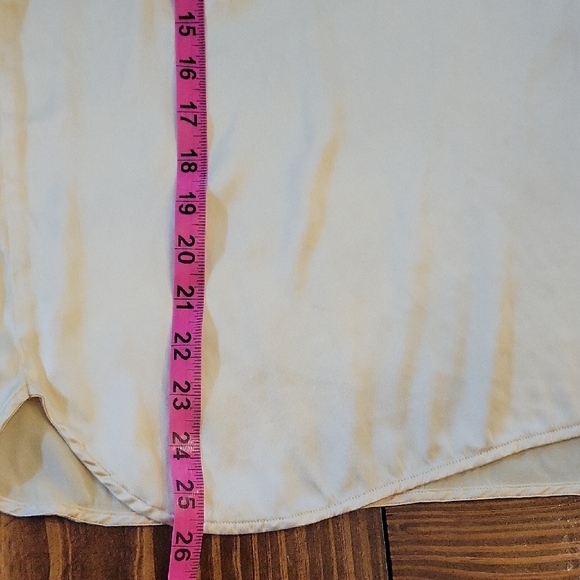 Peserico Italian Silk Blend Top Womens Sz XL Butter Yellow Blouse, Quiet Luxury - Picture 7 of 10